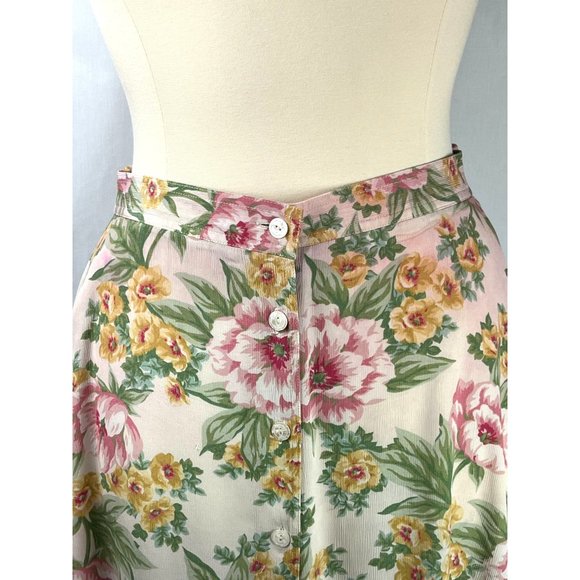 Vintage Cottage Core Lizsport Front Button Down Maxi Skirt, Women’s 16 - Picture 7 of 15